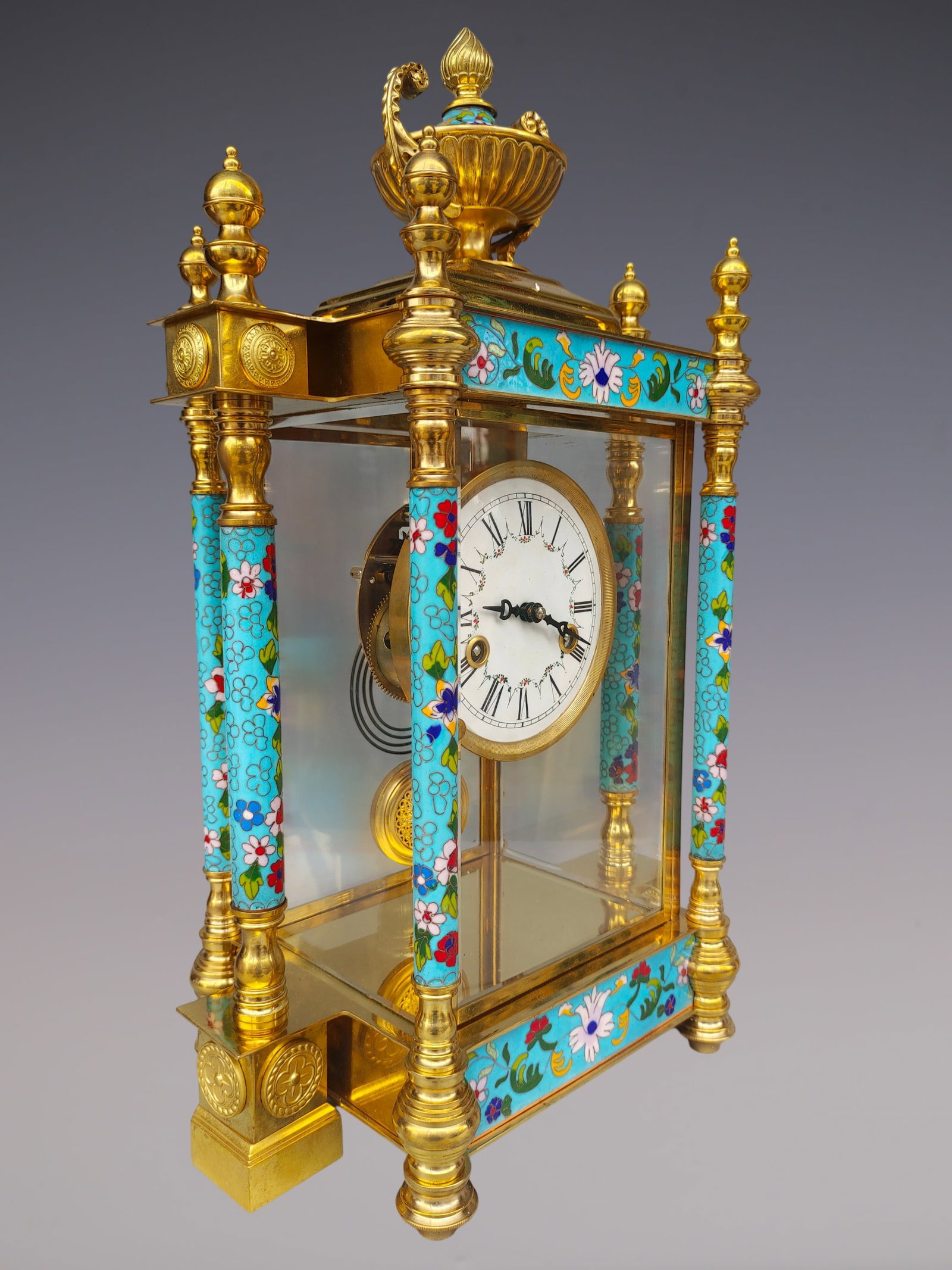 An Exquisite Gilt Bronze Lotus Pattern Clock - 2