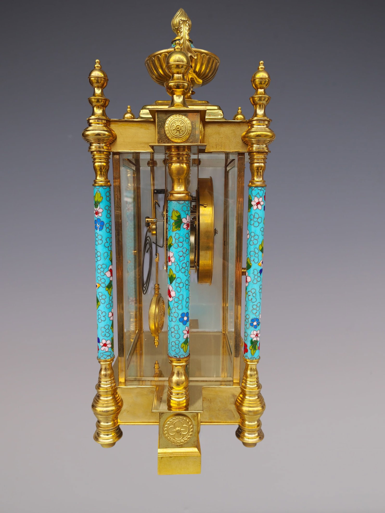 An Exquisite Gilt Bronze Lotus Pattern Clock - 3