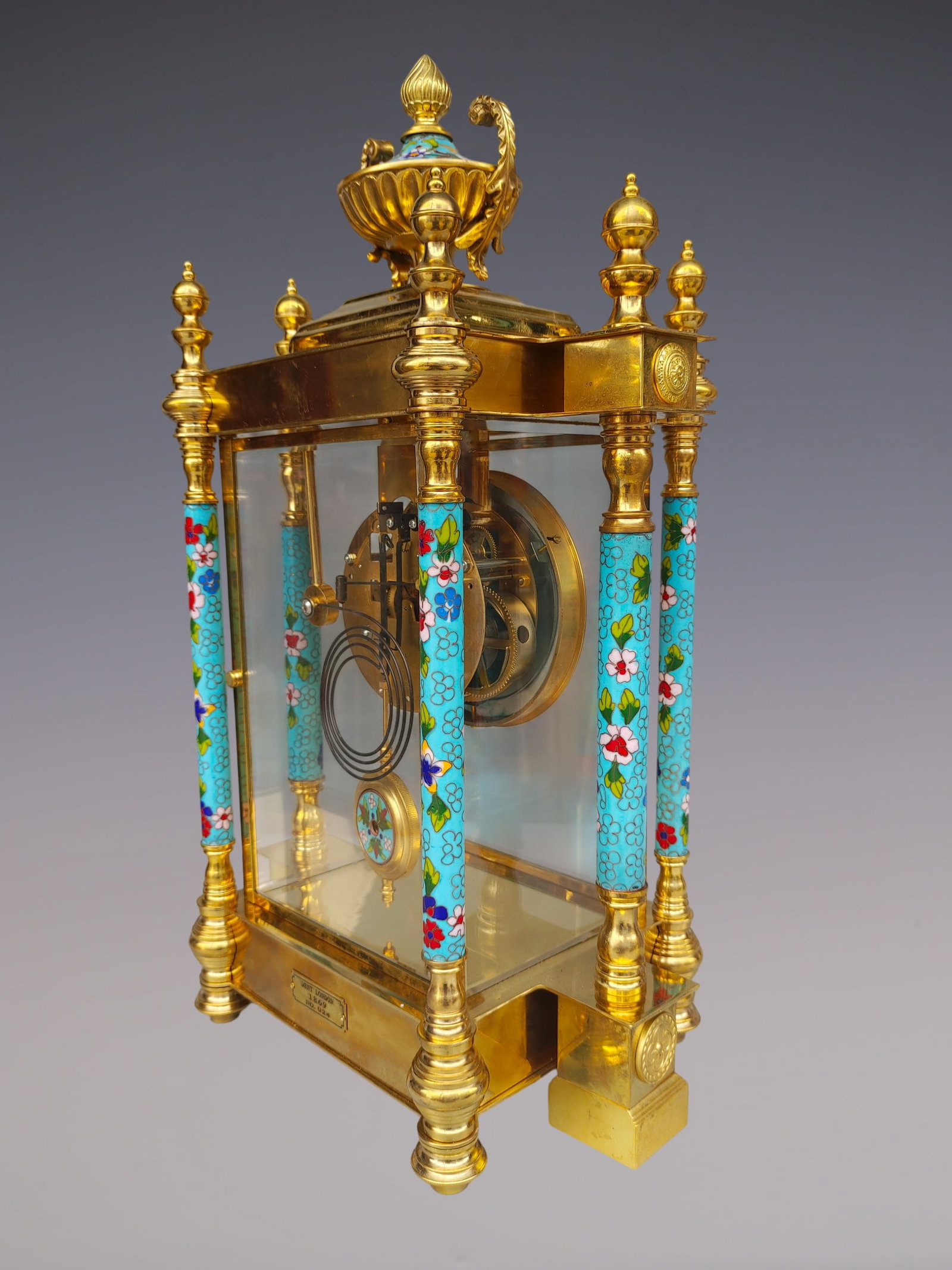 An Exquisite Gilt Bronze Lotus Pattern Clock - 4