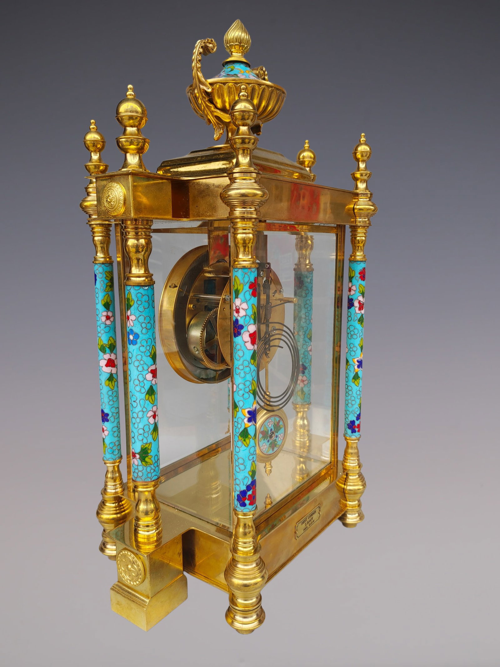 An Exquisite Gilt Bronze Lotus Pattern Clock - 6