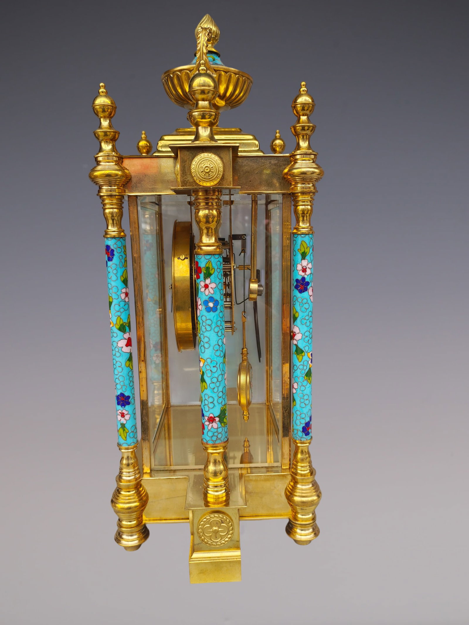 An Exquisite Gilt Bronze Lotus Pattern Clock - 7