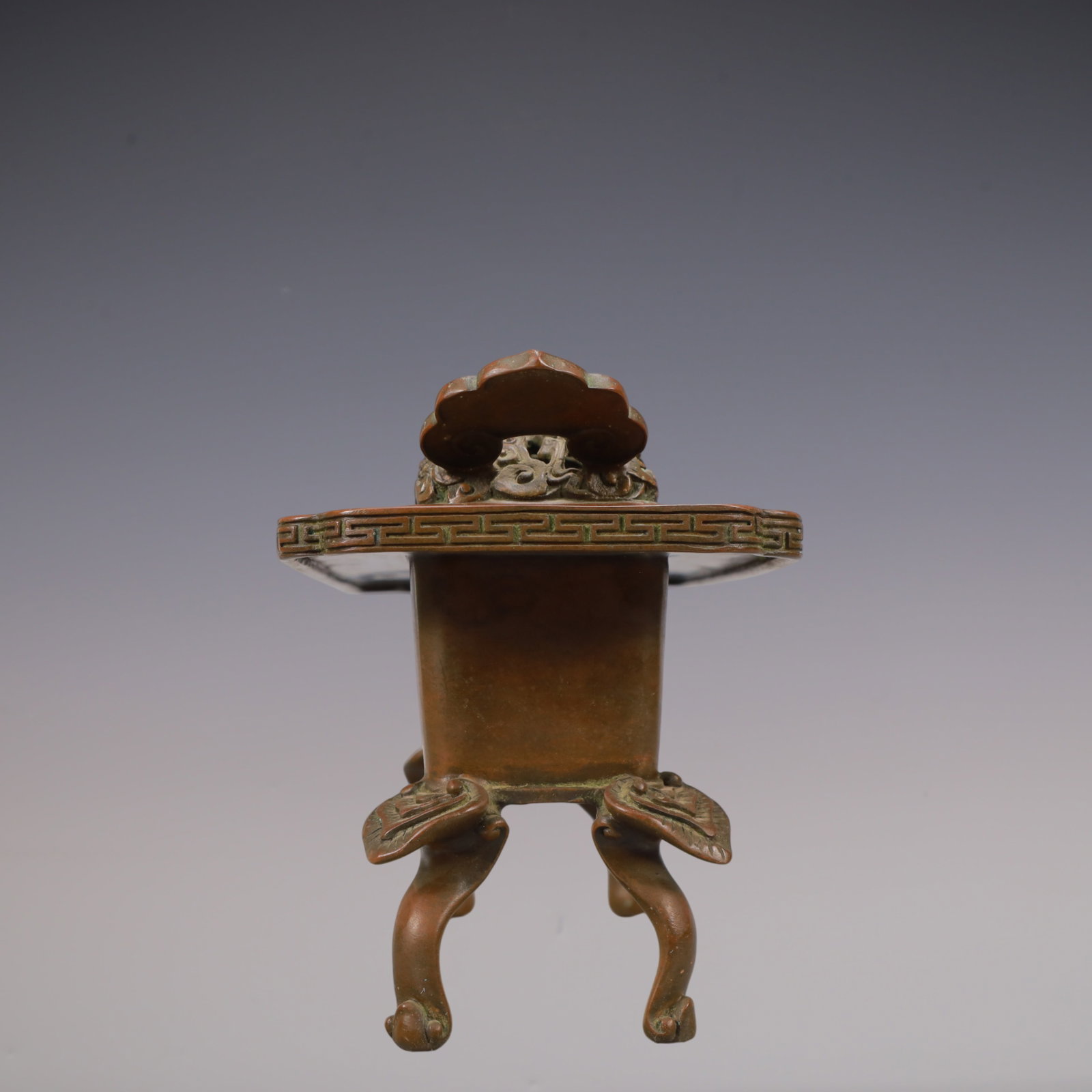 A Exquisite Coppery Bats Pattern Censer - 3