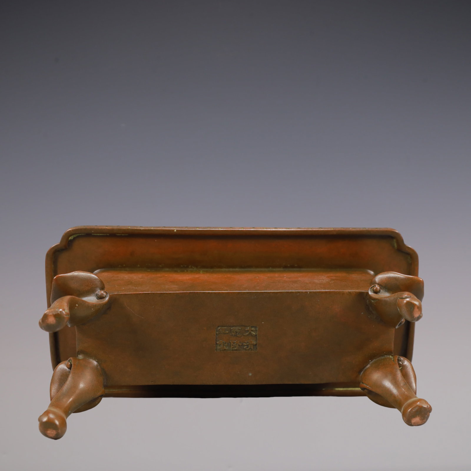 A Exquisite Coppery Bats Pattern Censer - 7
