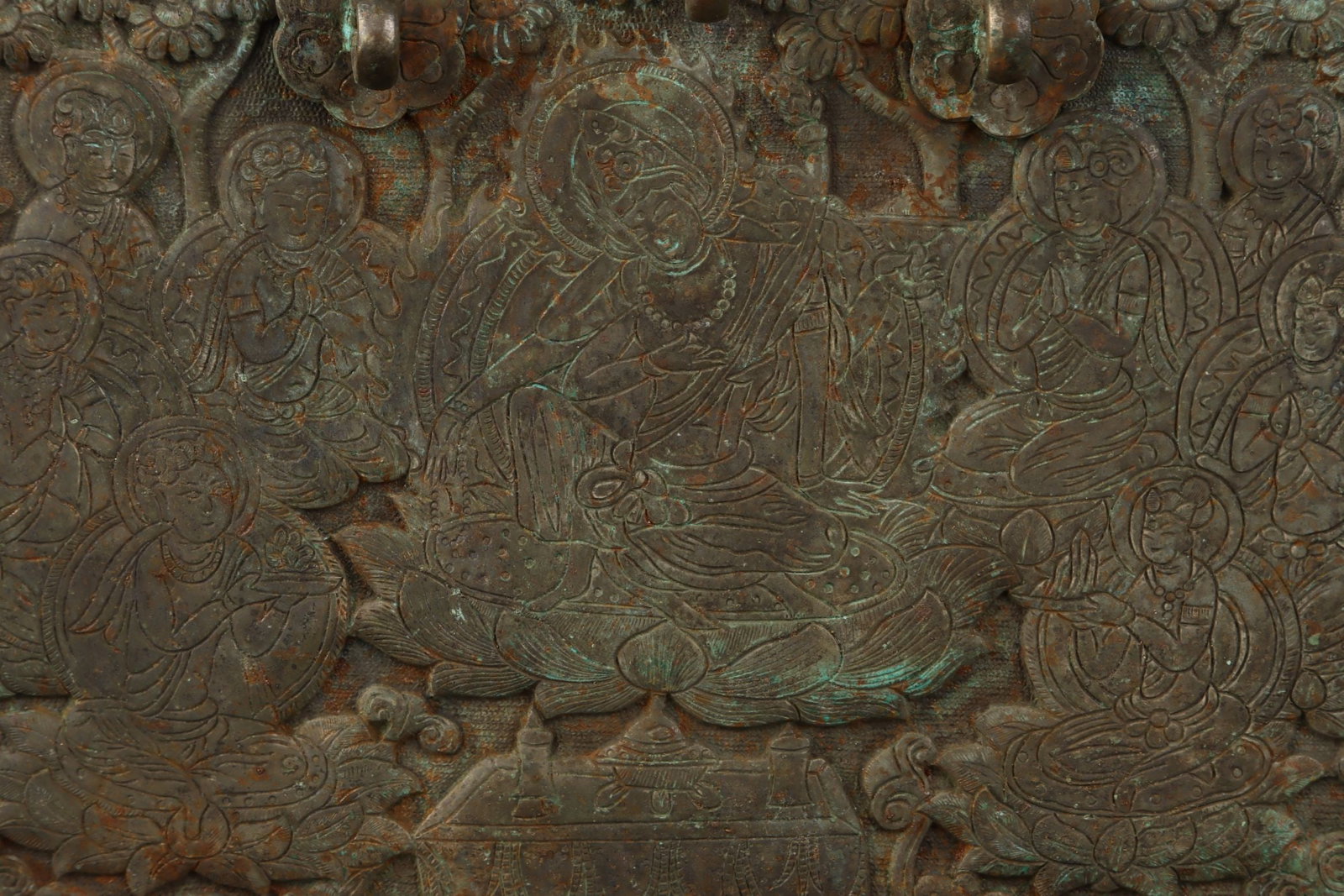 An Exquisite Silver Buddha Statue Pattern Box - 6