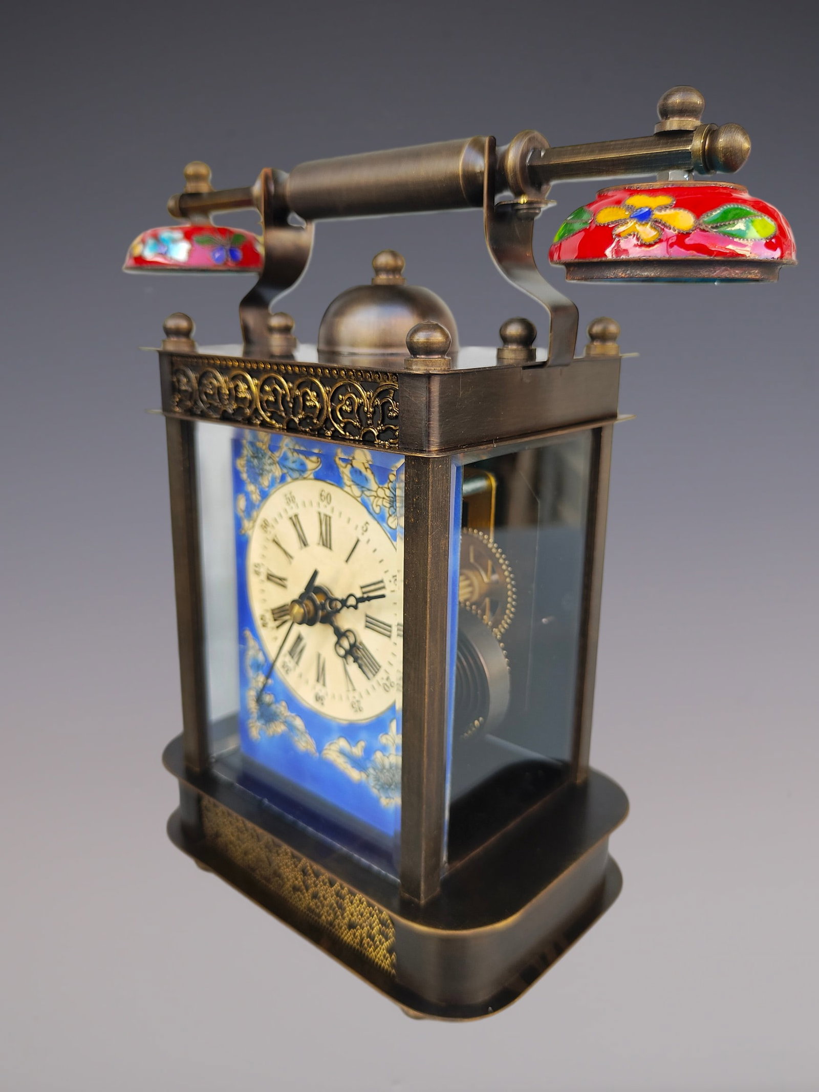 An Exquisite Bronze Lotus Pattern Clock - 7