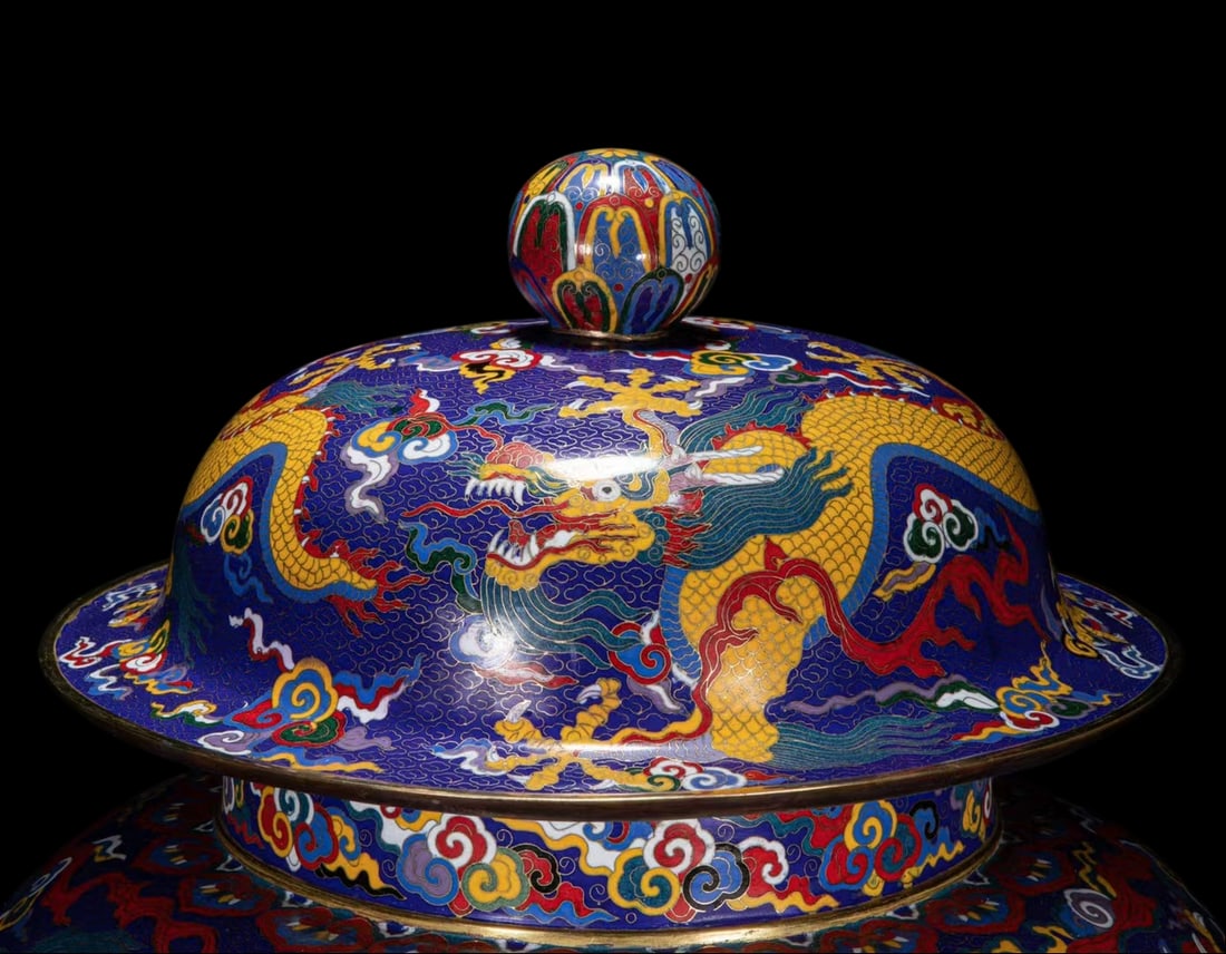 A Exquisite Cloisonne Dragon Pattern Jar - 2