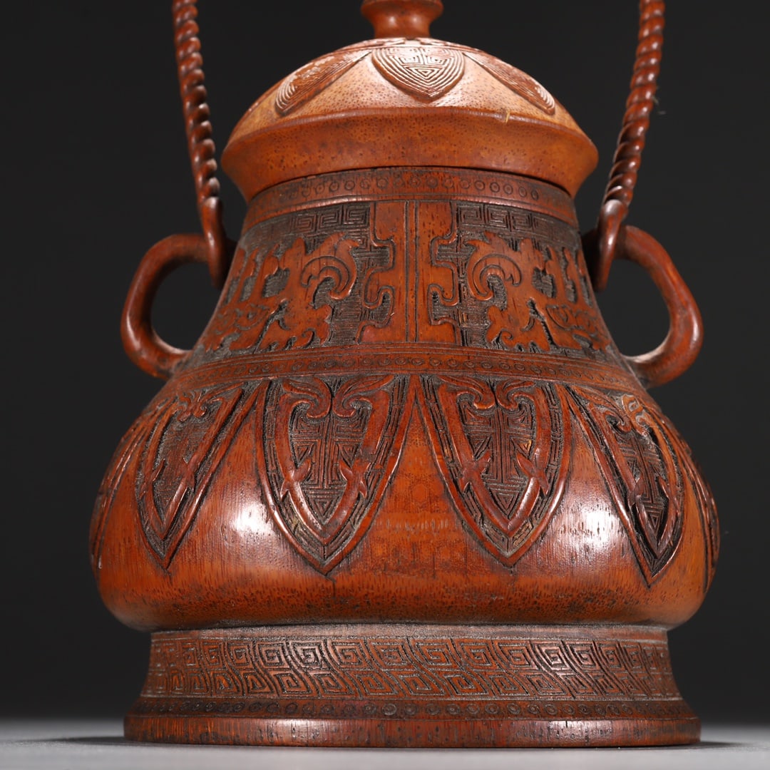 An Exquisite Bamboo Dragon Pattern Ewer - 2