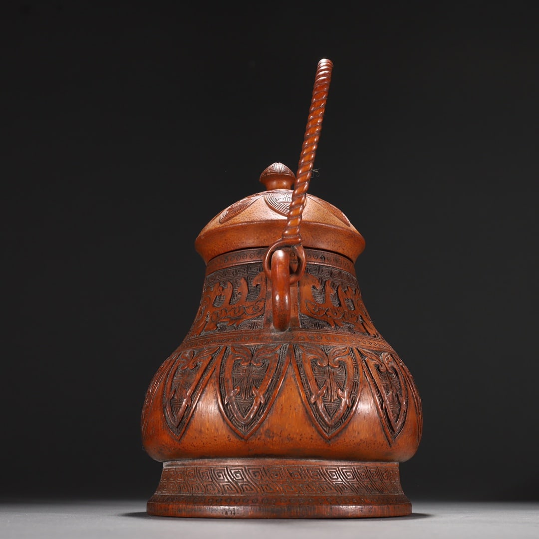An Exquisite Bamboo Dragon Pattern Ewer - 3