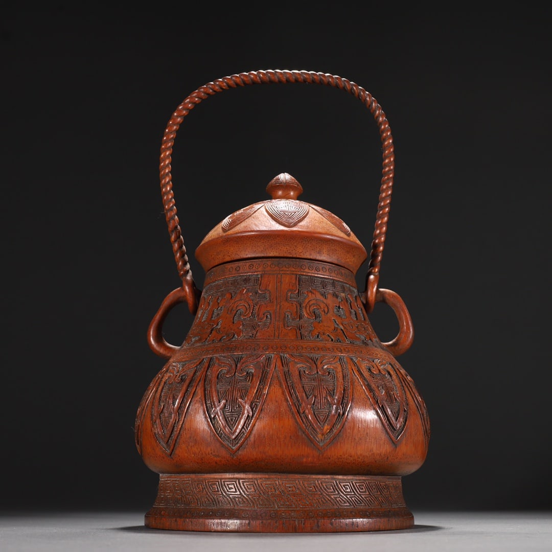 An Exquisite Bamboo Dragon Pattern Ewer - 4