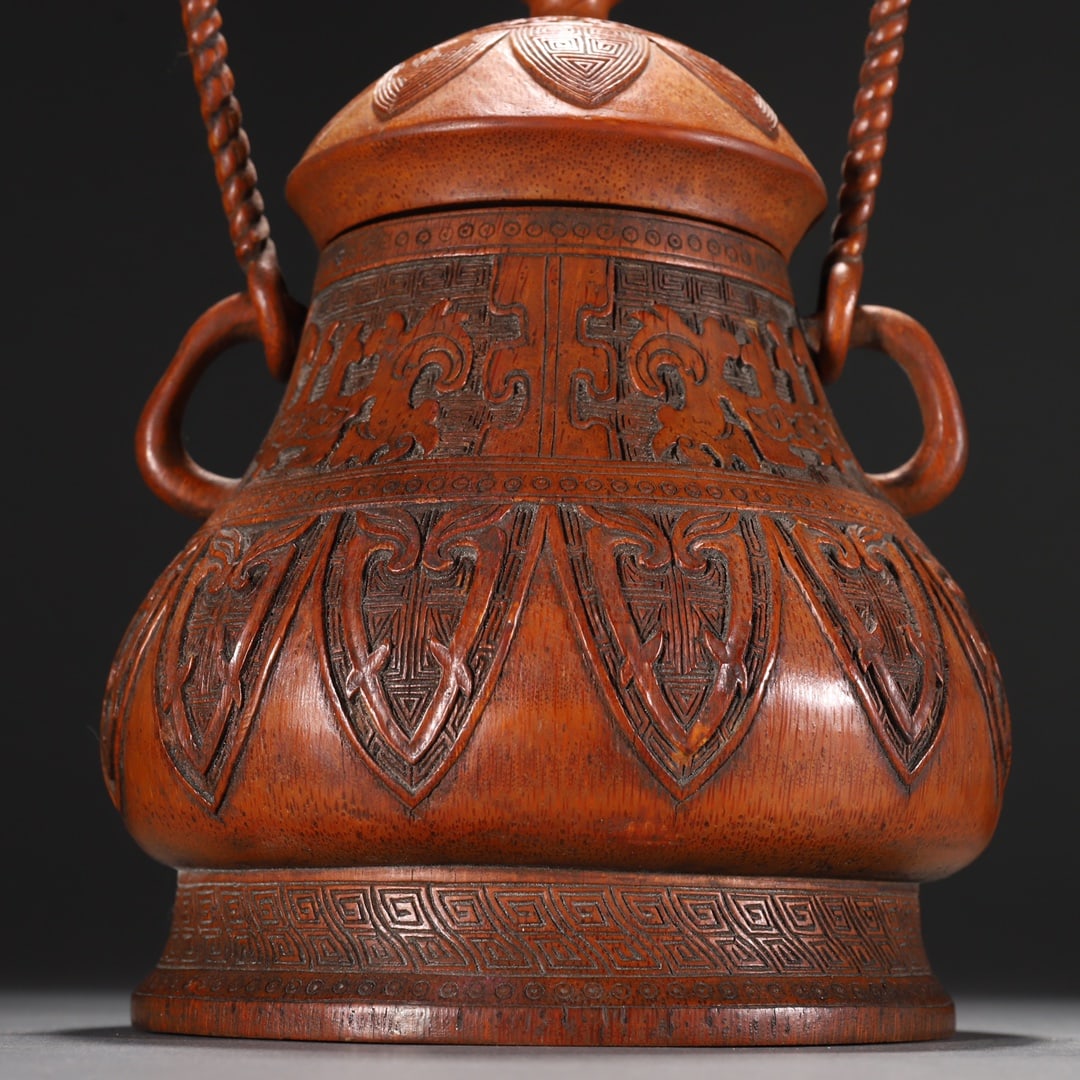 An Exquisite Bamboo Dragon Pattern Ewer - 5