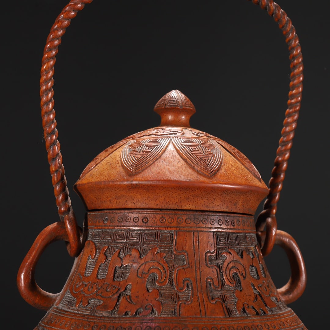 An Exquisite Bamboo Dragon Pattern Ewer - 6