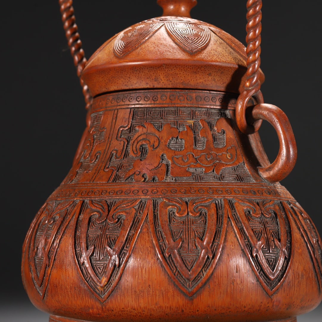 An Exquisite Bamboo Dragon Pattern Ewer - 7