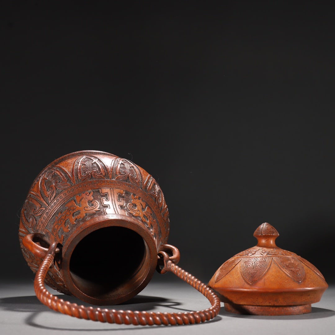 An Exquisite Bamboo Dragon Pattern Ewer - 8