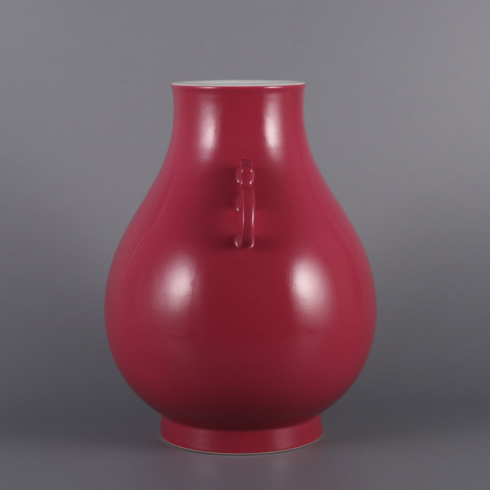 An Exquisite Ruby Red-Glazed Double-Ears Vase - 2