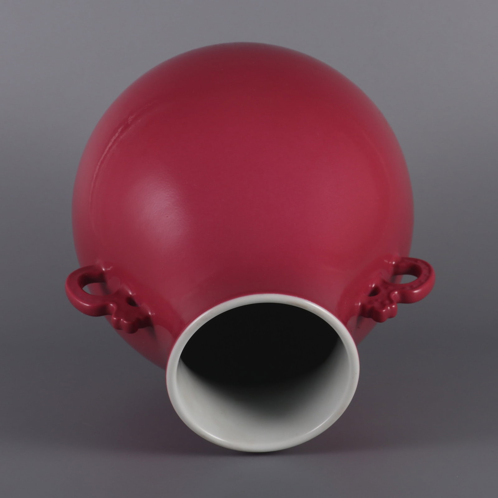 An Exquisite Ruby Red-Glazed Double-Ears Vase - 7