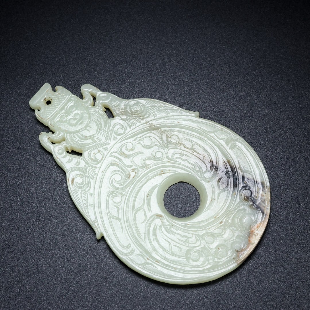 An Exquisite White Jade Figure Pattern Phoenix Pattern Ornament - 7