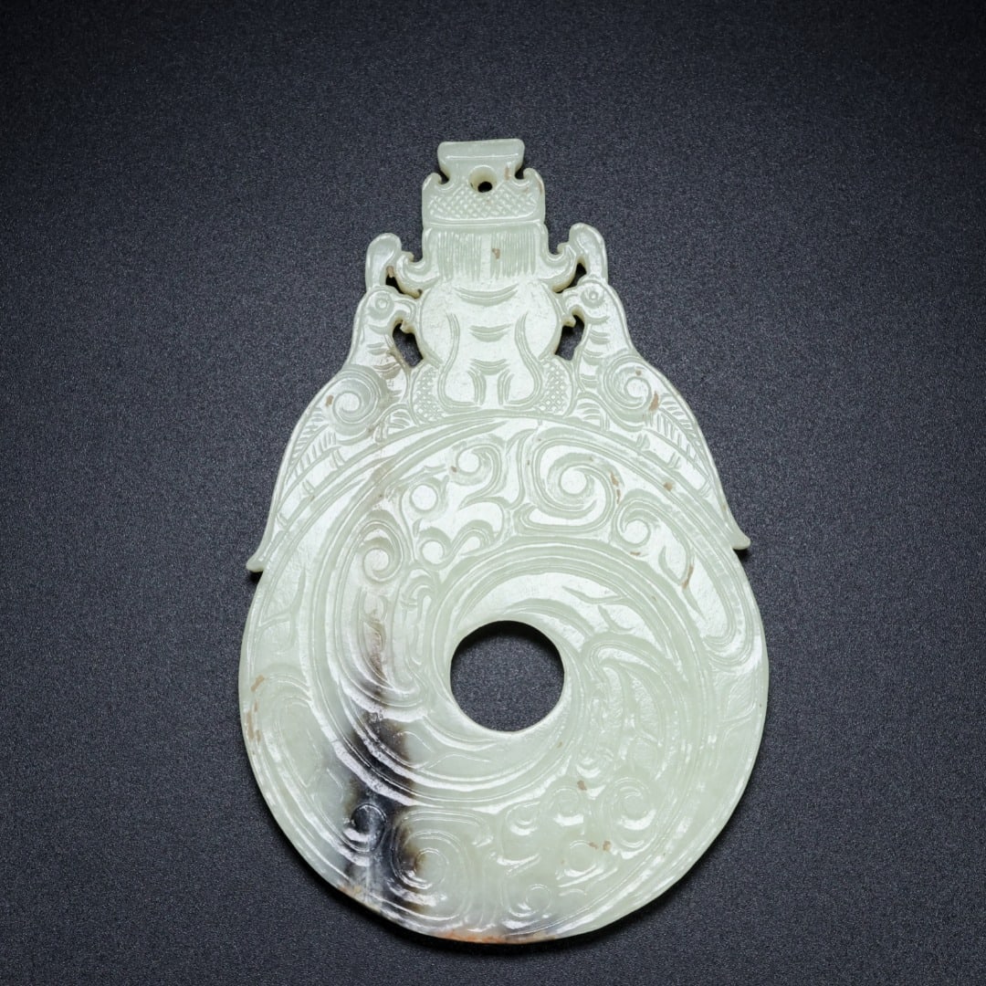 An Exquisite White Jade Figure Pattern Phoenix Pattern Ornament - 9