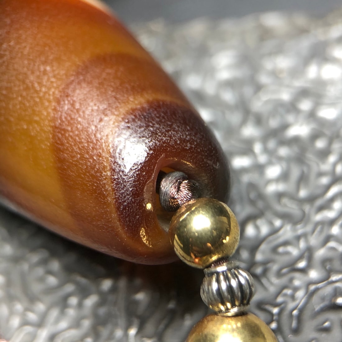 A Exquisite Agate Dzi bead Necklace - 7