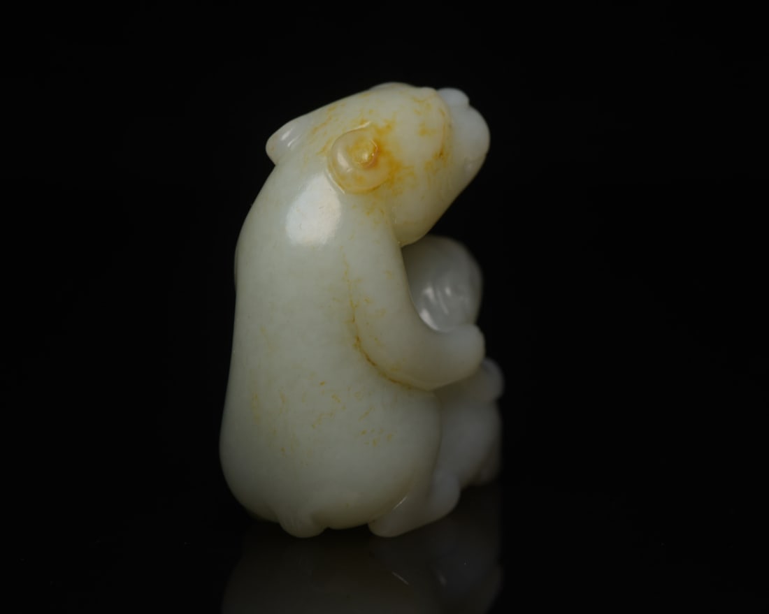 A Exquisite Hotan Jade Bear - 4