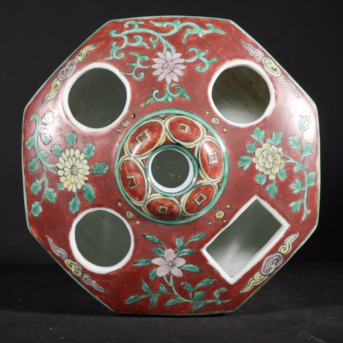 A Exquisite Red Ground Figures Pattern Water Pot - 5