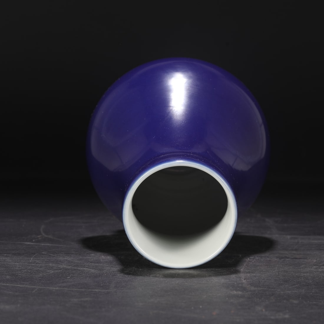 A Exquisite Ji Blue Glazed String Pattern Vase - 5