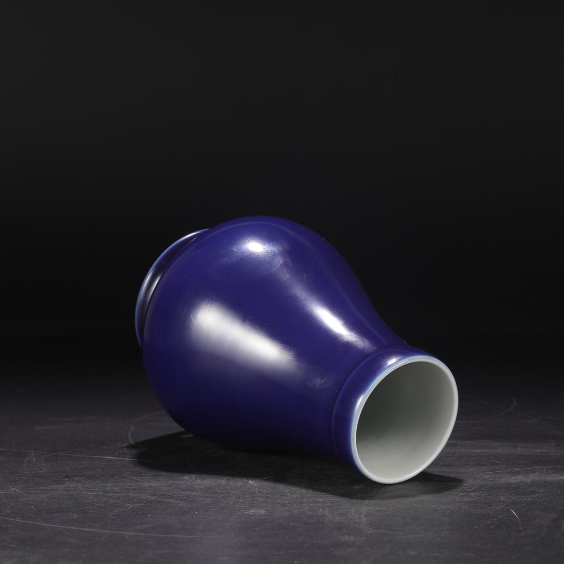A Exquisite Ji Blue Glazed String Pattern Vase - 6
