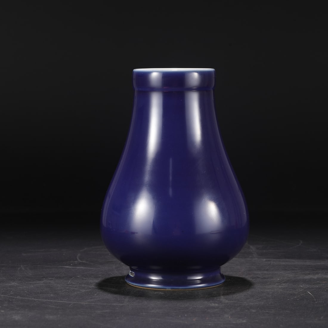 A Exquisite Ji Blue Glazed String Pattern Vase - 7