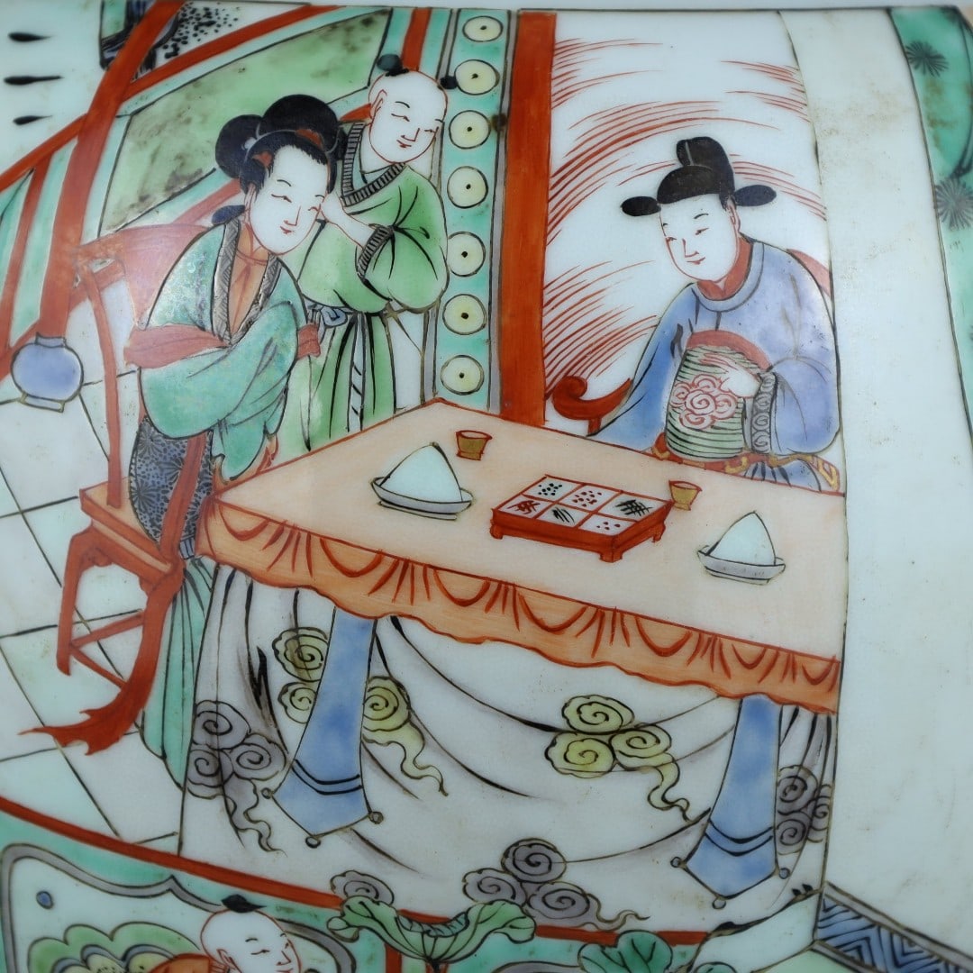 A Exquisite Wucai Character and Story Pattern Jar - 7