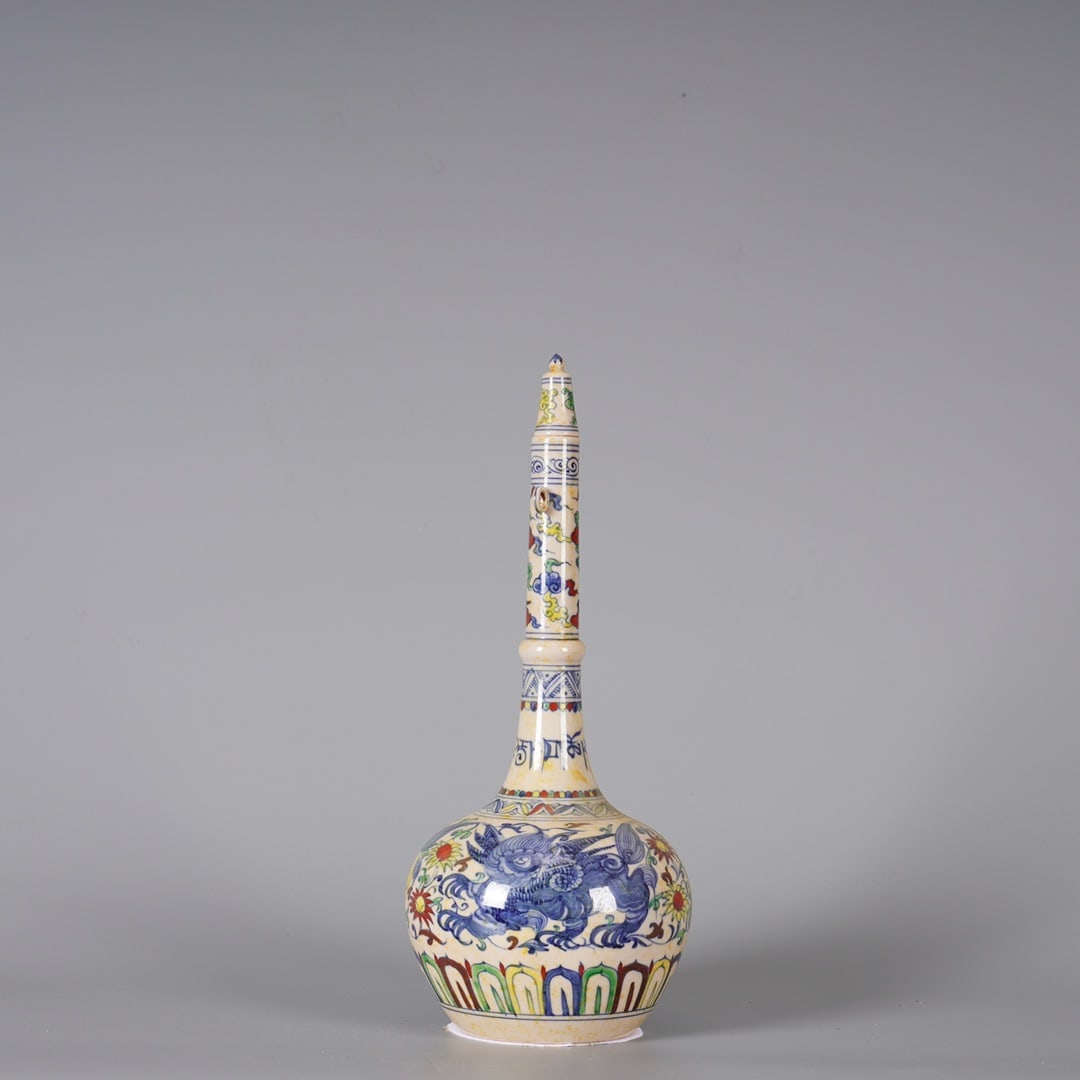 A Exquisite Doucai Auspicious Beast Pattern Vase - 5