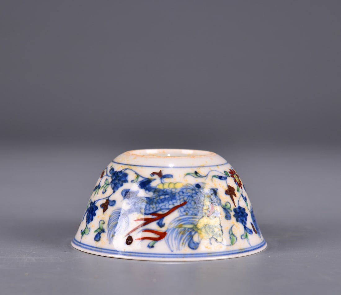 A Exquisite Doucai Auspicious Beast Pattern Cup - 7