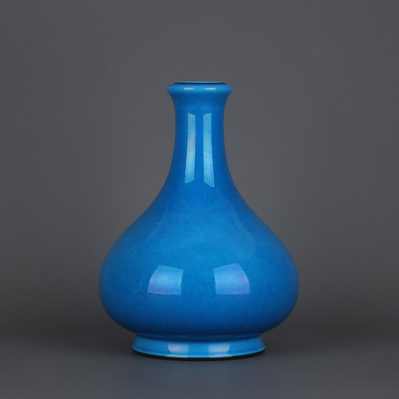 A Exquisite Peacock Blue Glazed Vase (1 of 9)