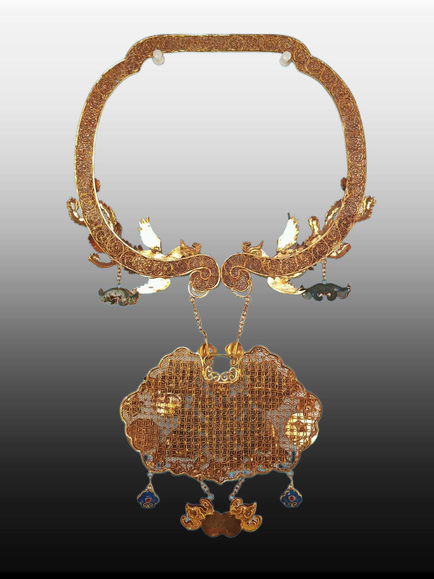 A Exquisite Cloisonne Phoenix Lock - 3