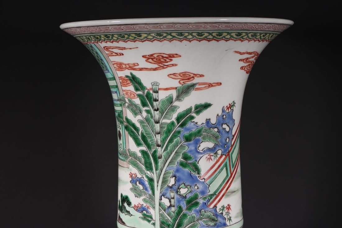 A Exquisite Wucai Figures Pattern Vase - 4