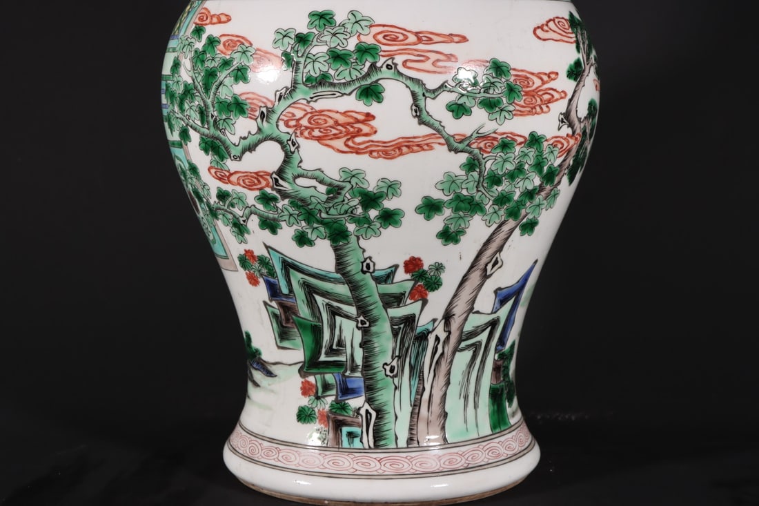A Exquisite Wucai Figures Pattern Vase - 5