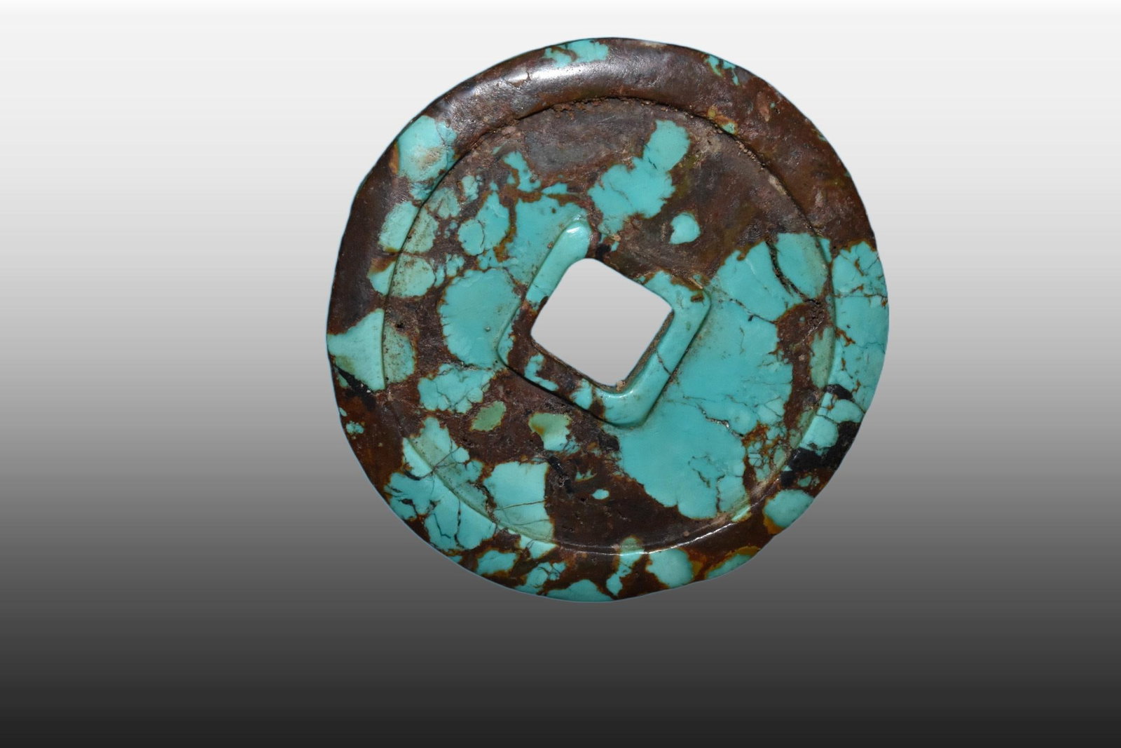A Exquisite Turquoise Coin - 2