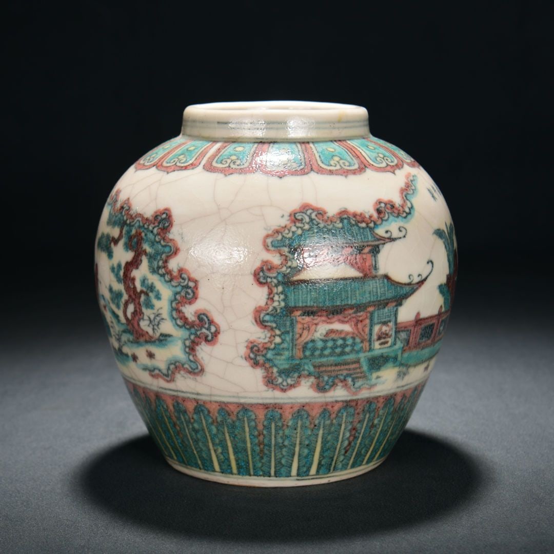 A Exquisite Wucai Figures Pattern Jar - 2