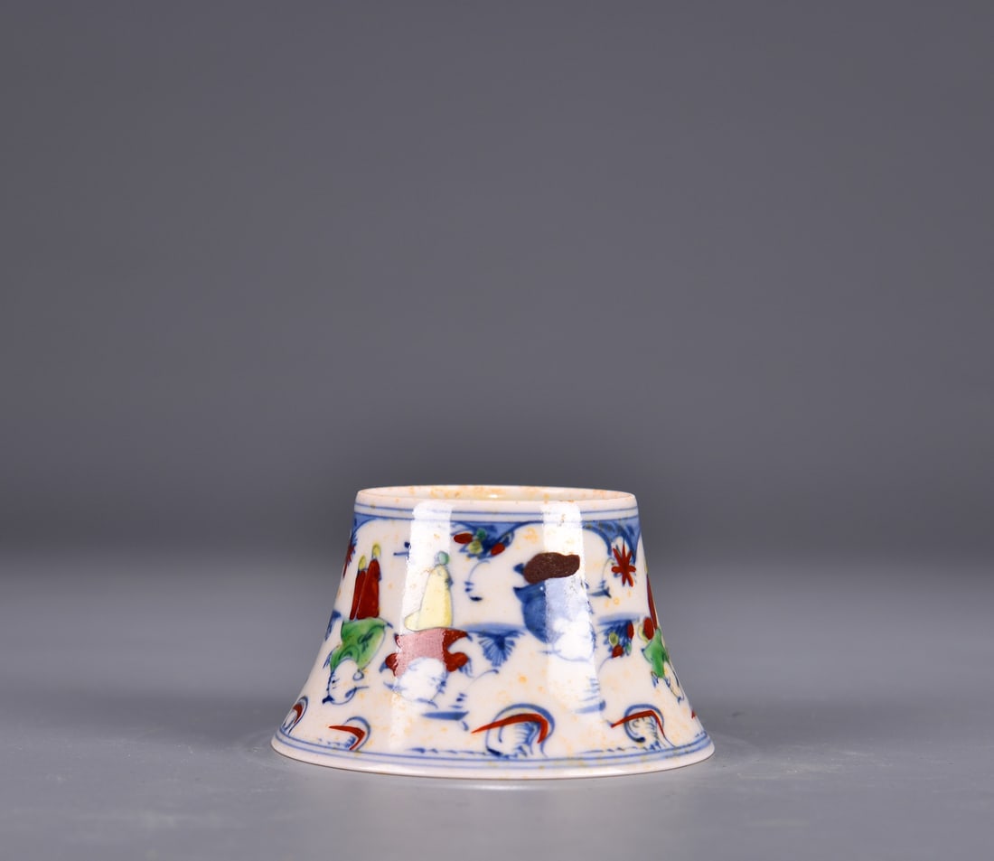 A Exquisite Doucai Figures Pattern Cup - 7