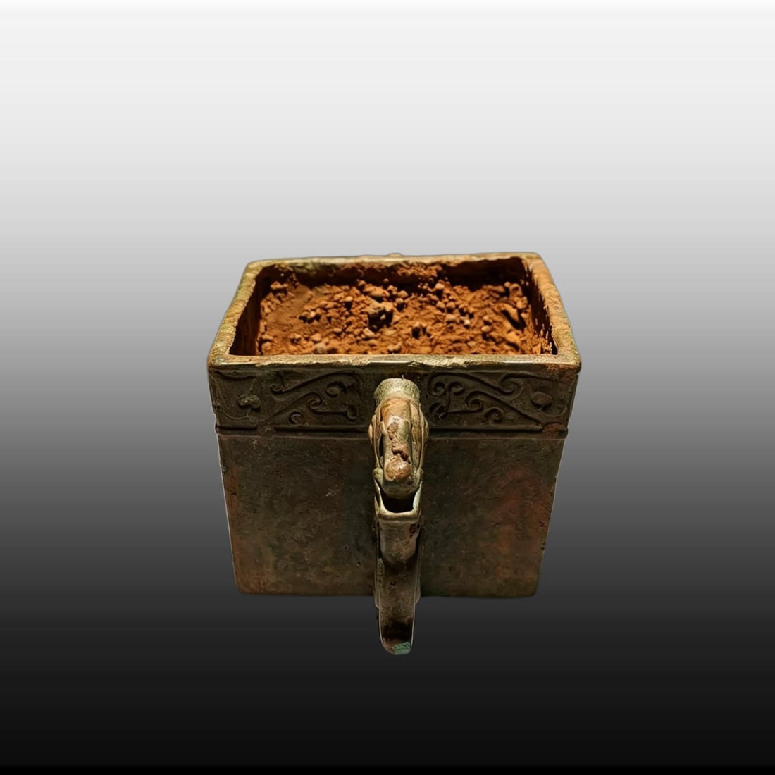 A Exquisite Bronze Auspicious Cloud Pattern Cup - 5