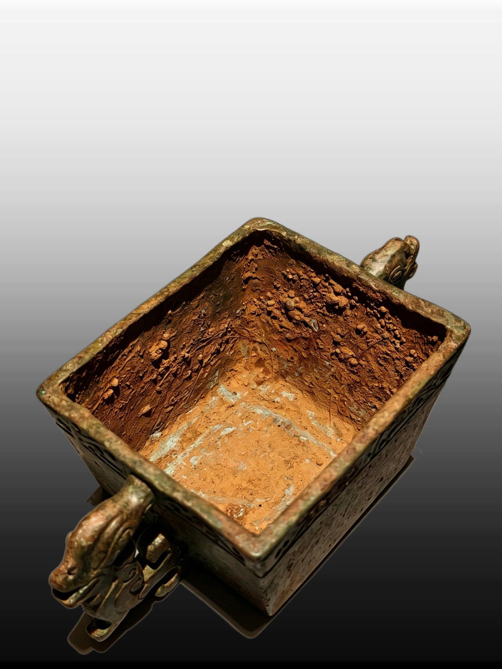 A Exquisite Bronze Auspicious Cloud Pattern Cup - 6