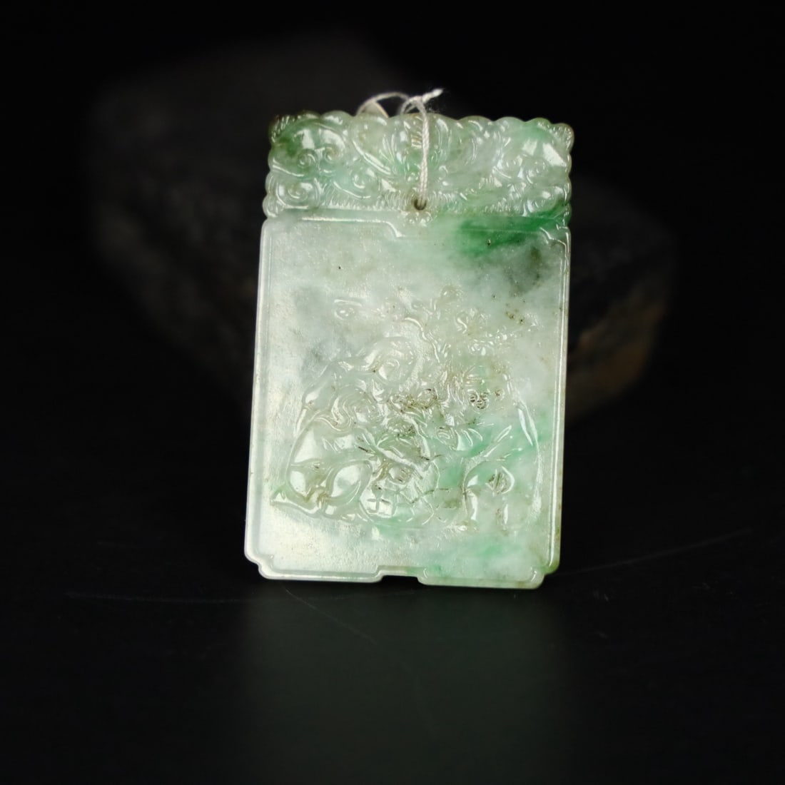 A Exquisite Jadeite Figures Pattern Plaque - 2