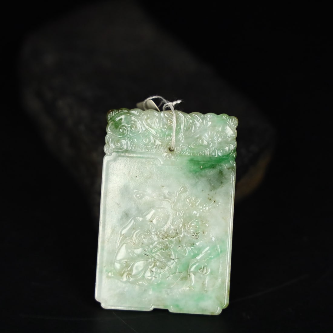 A Exquisite Jadeite Figures Pattern Plaque - 3