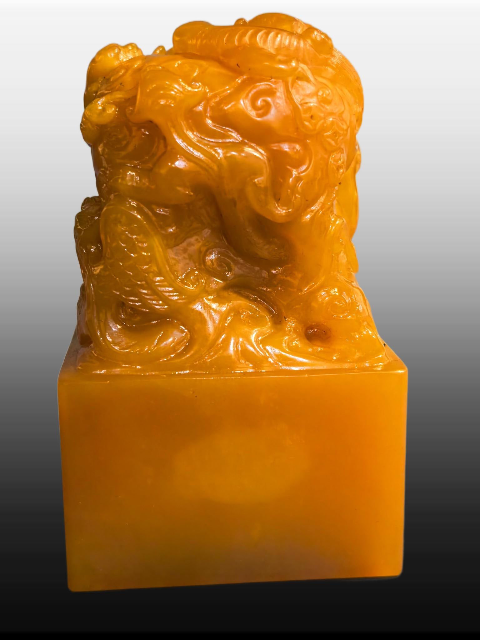 A Exquisite Shoushan Stone Dragon Pattern Seal - 6
