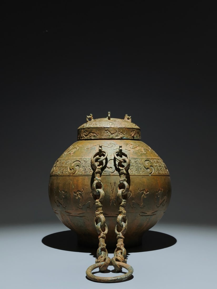 A Exquisite Bronze Dragon Pattern Jar - 6
