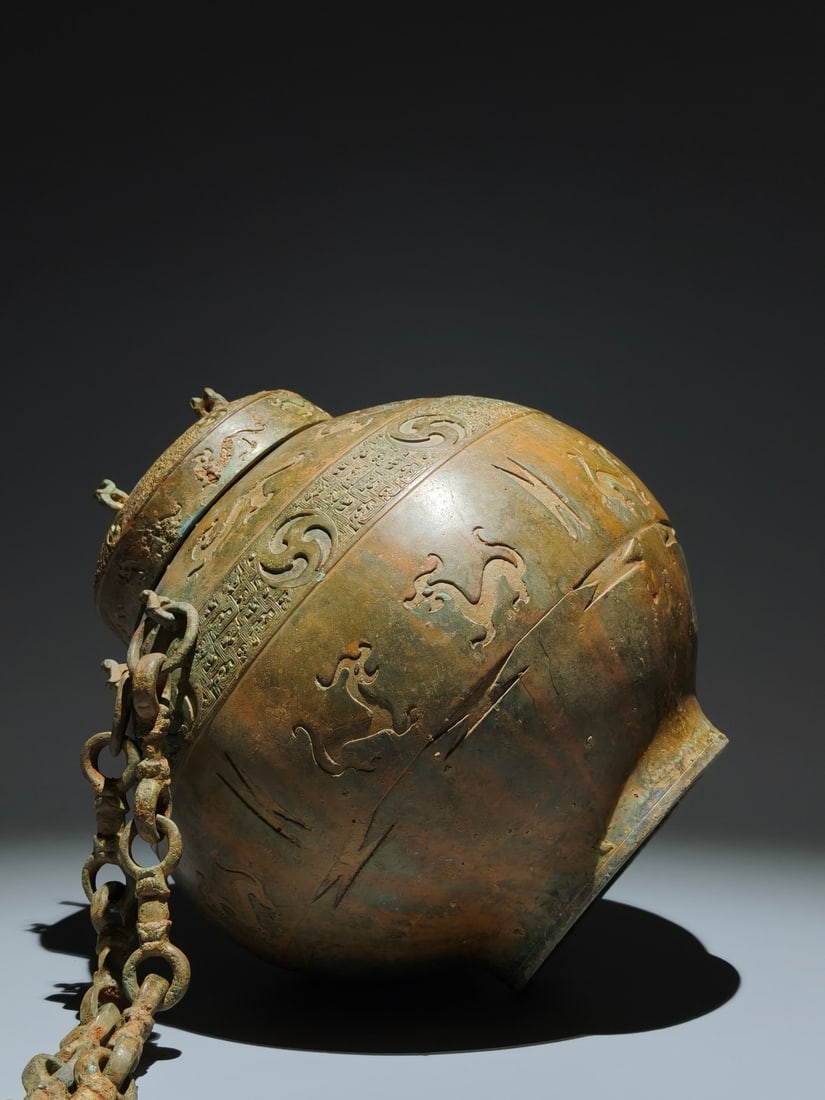 A Exquisite Bronze Dragon Pattern Jar - 8
