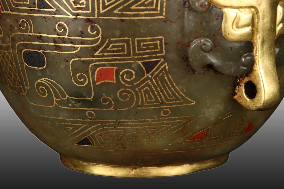 A Exquisite Hotan Jade Beast-Face Pattern Cup - 5