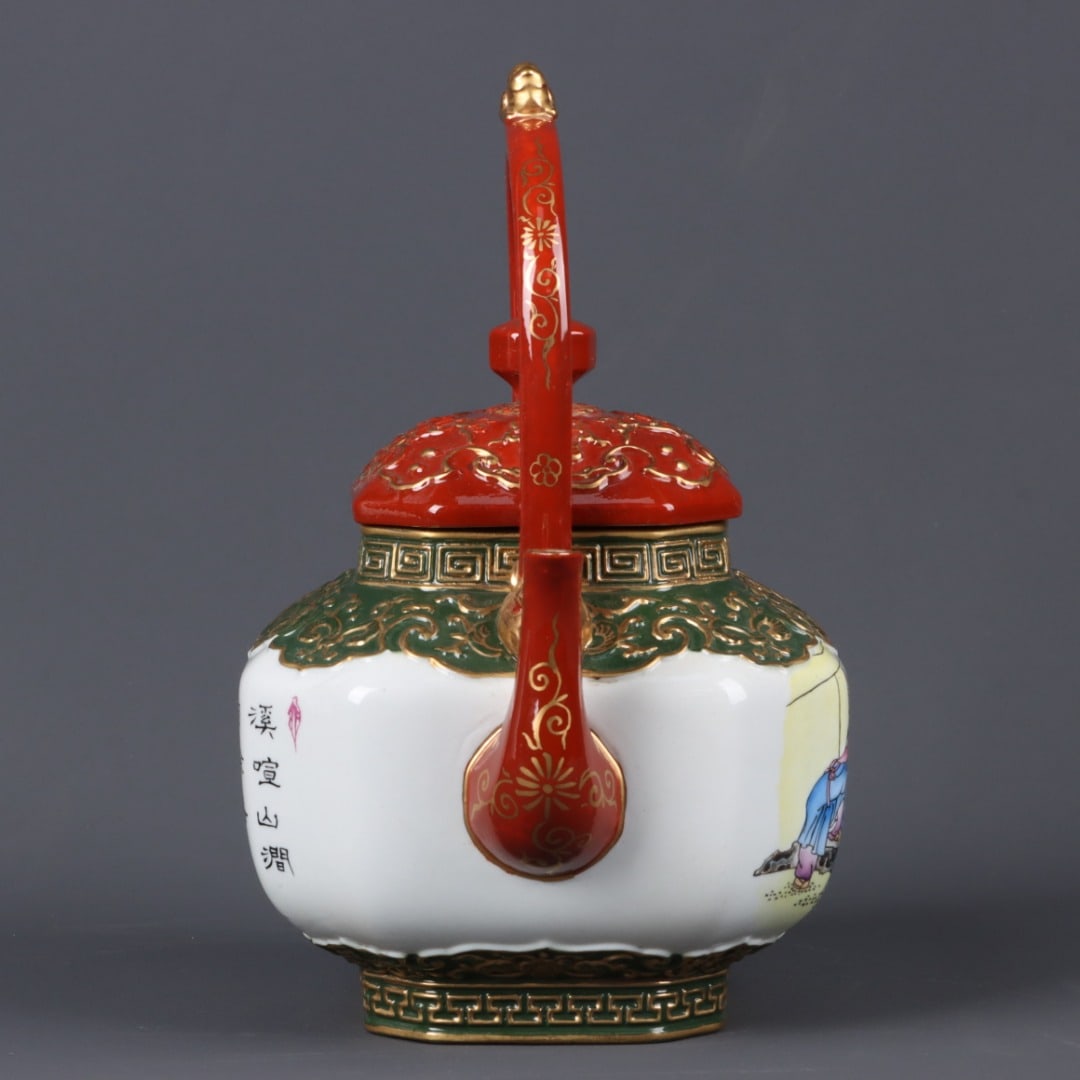 A Exquisite Enamel Gilt Figure Pattern Pot - 2