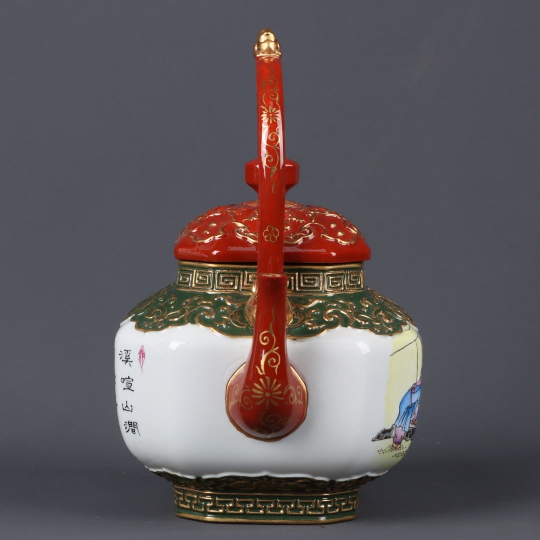 A Exquisite Enamel Gilt Figure Pattern Pot - 4