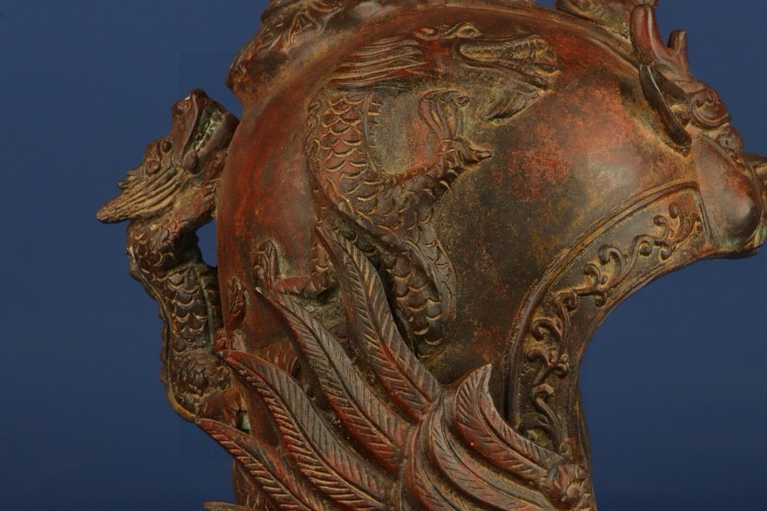 A Exquisite Bronze Beast-Face Pattern Helmet - 6