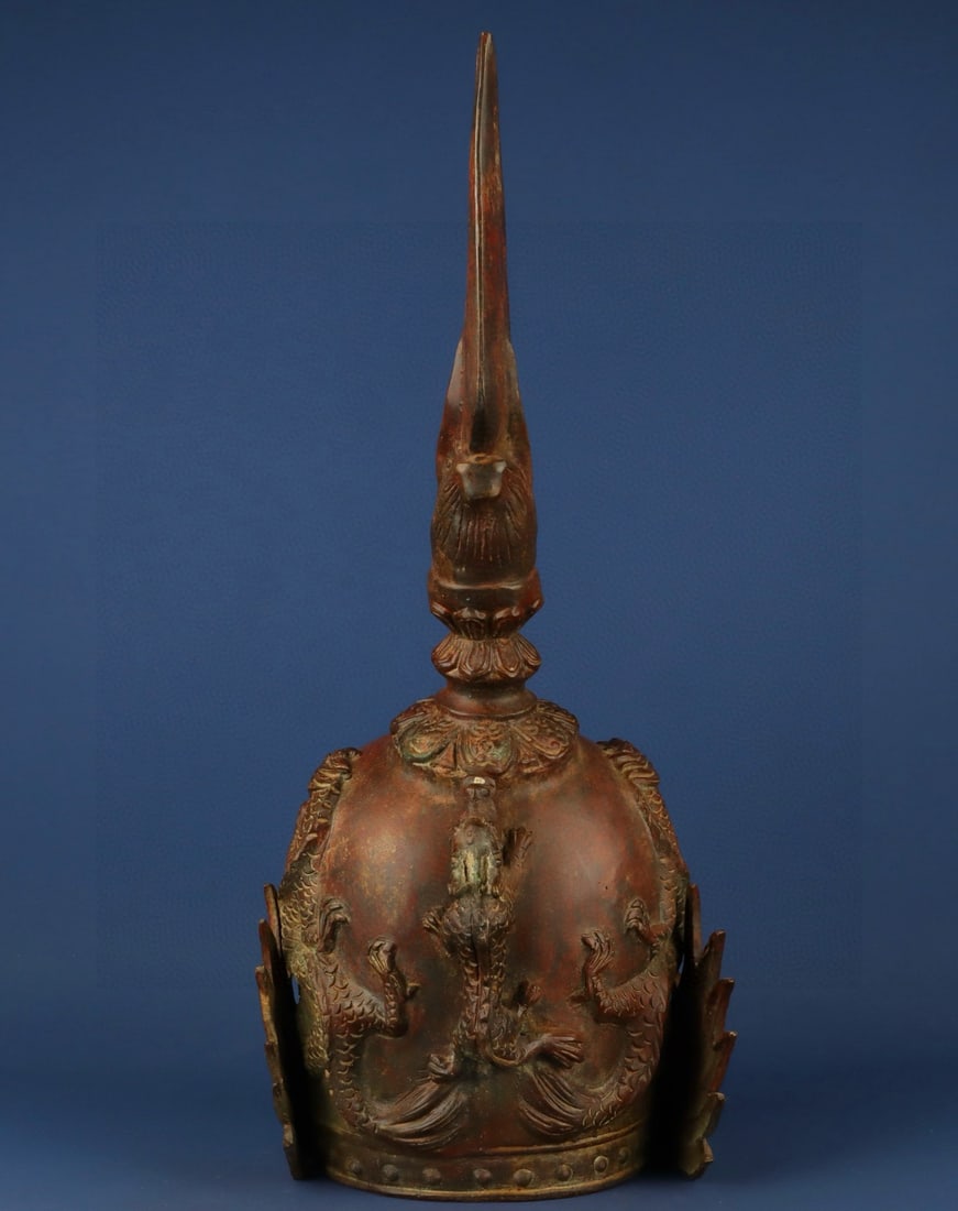 A Exquisite Bronze Beast-Face Pattern Helmet - 7
