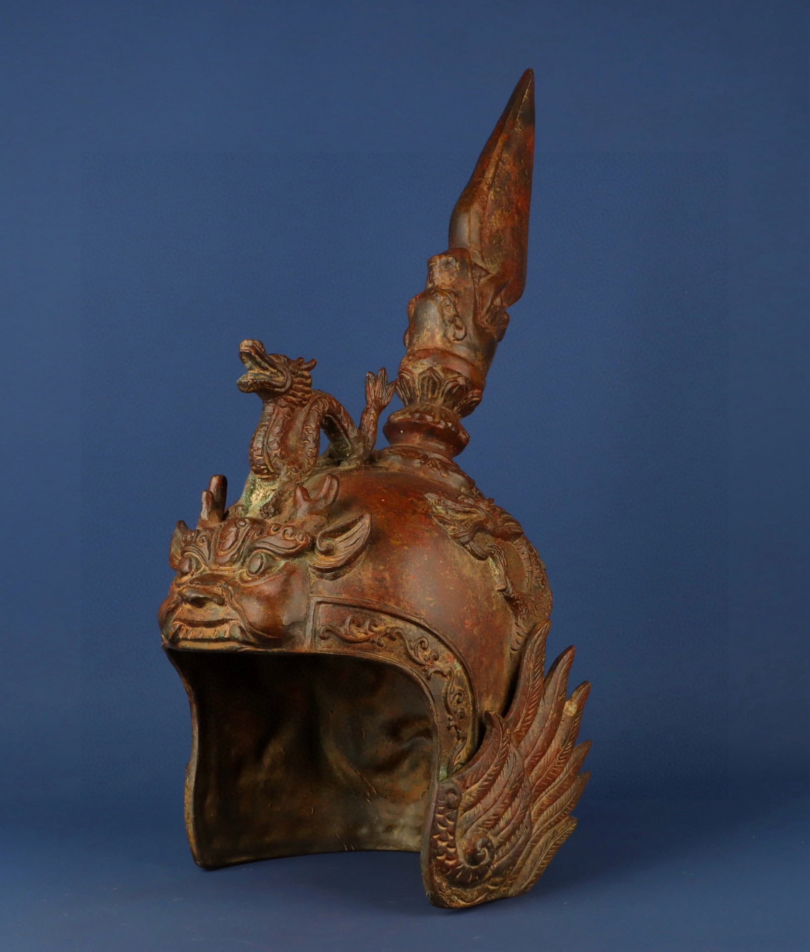 A Exquisite Bronze Beast-Face Pattern Helmet - 8